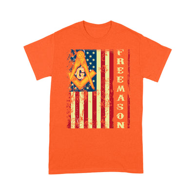 American Flag Freemason - Premium T Shirt