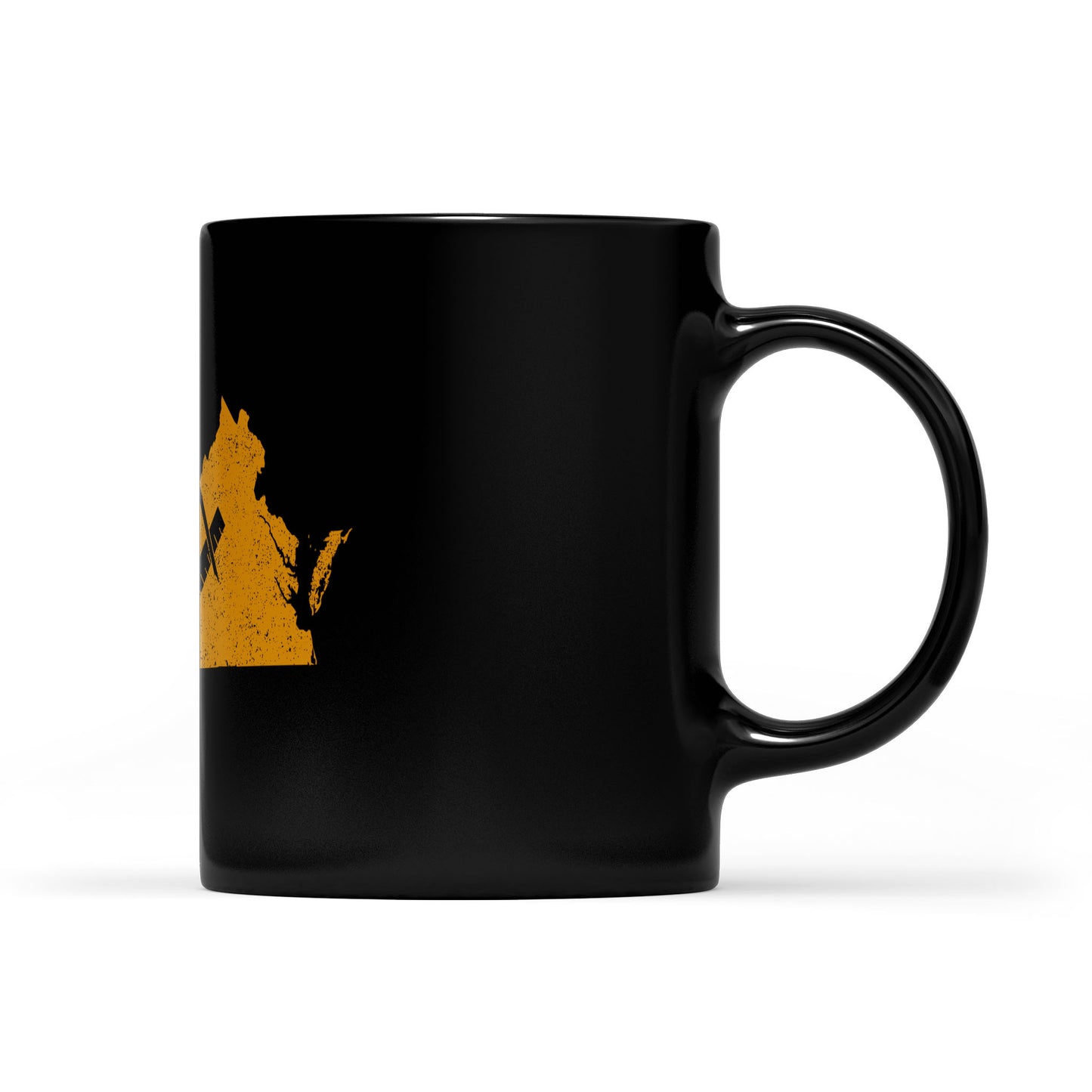 Virginia square & compass freemason symbol state map - Black Mug