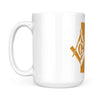 Utah square & compass freemason symbol state map - White Mug