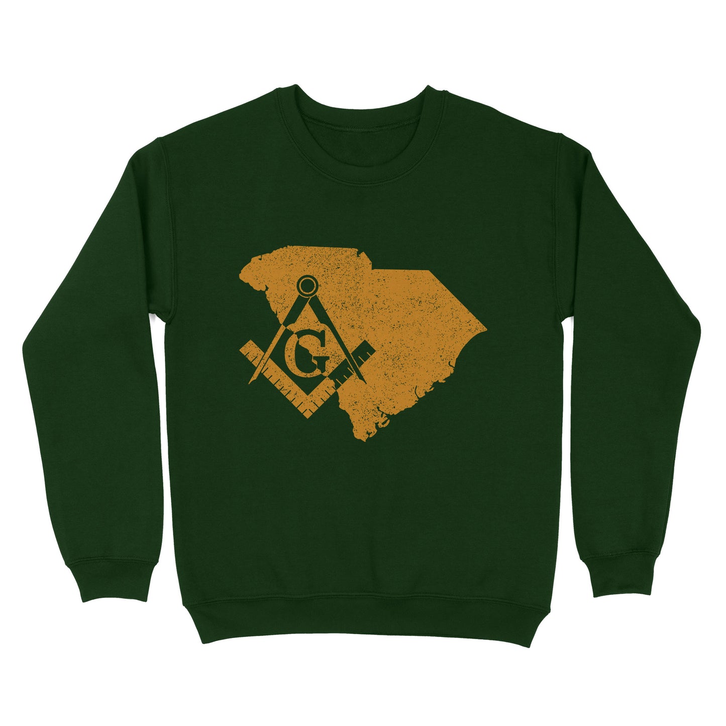 South Carolina Freemason State Map Square & Compass Symbol - Sweatshirt