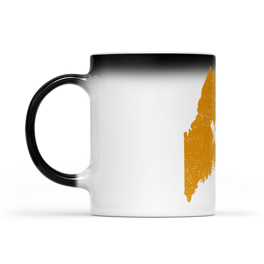 Maine square & compass freemason symbol state map - Color Changing Mug
