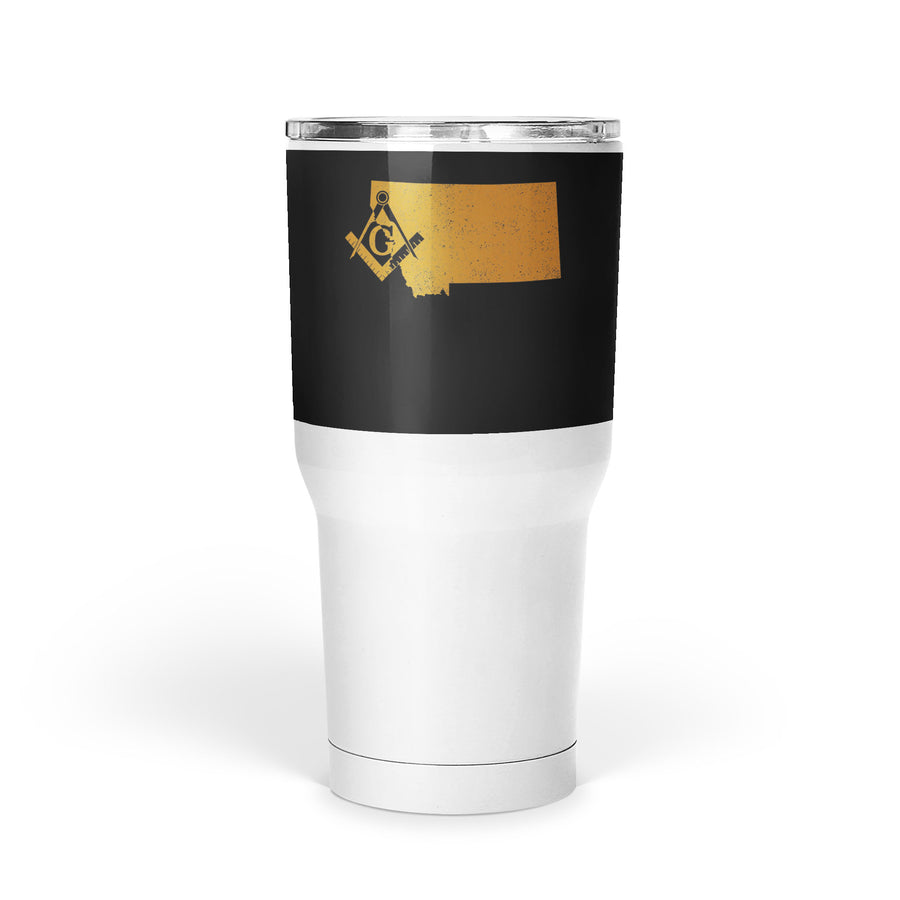 Montana Square & Compass Freemason symbol state map - Large Tumbler