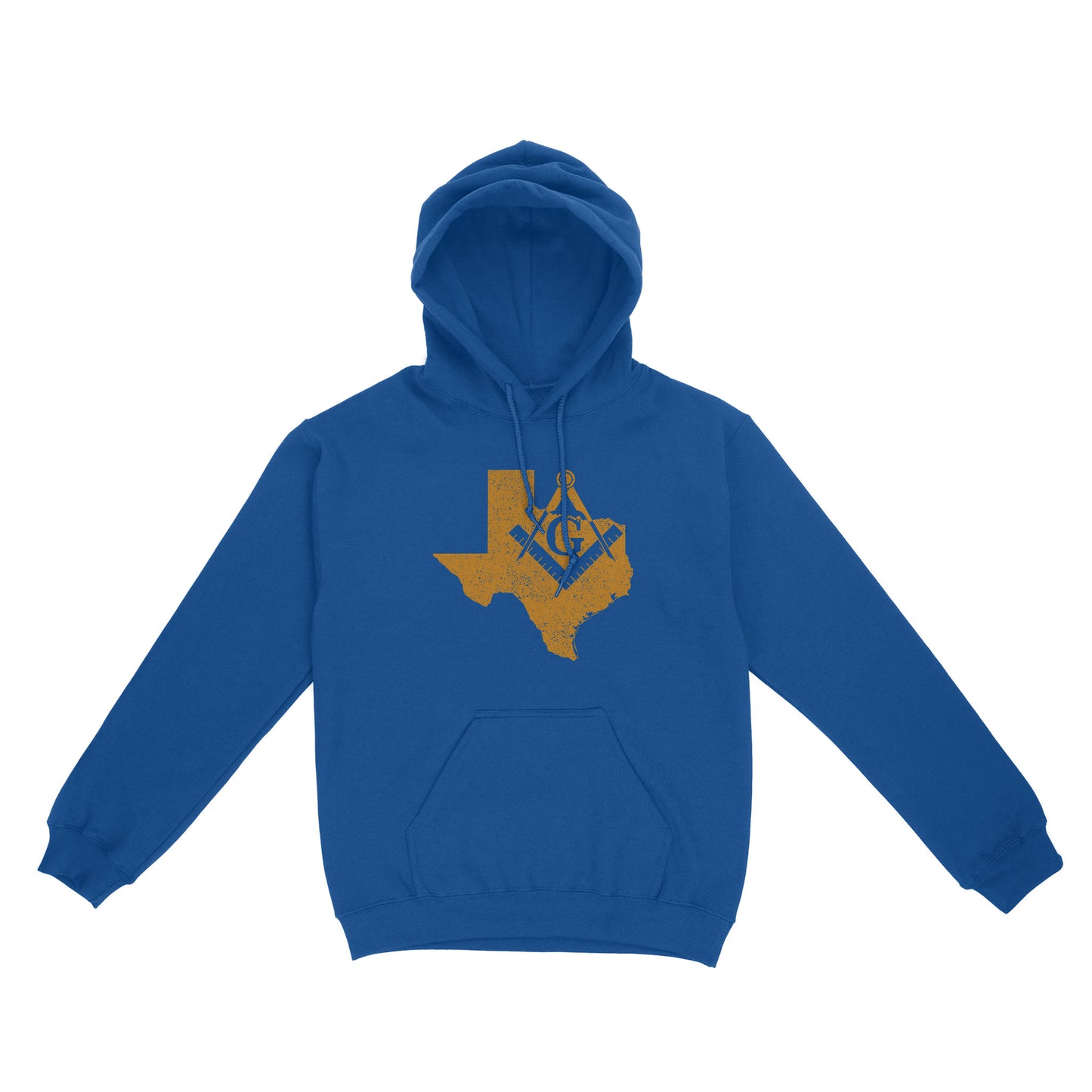 Texas Freemason State Map Square & Compass Symbol - Hoodie