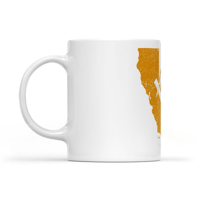 California square & compass freemason symbol state map - White Mug