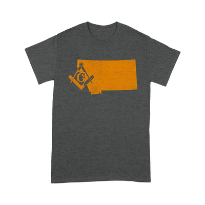 Montana Freemason State Map Square & Compass Symbol - T Shirt