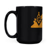 New York square & compass freemason symbol state map - Black Mug