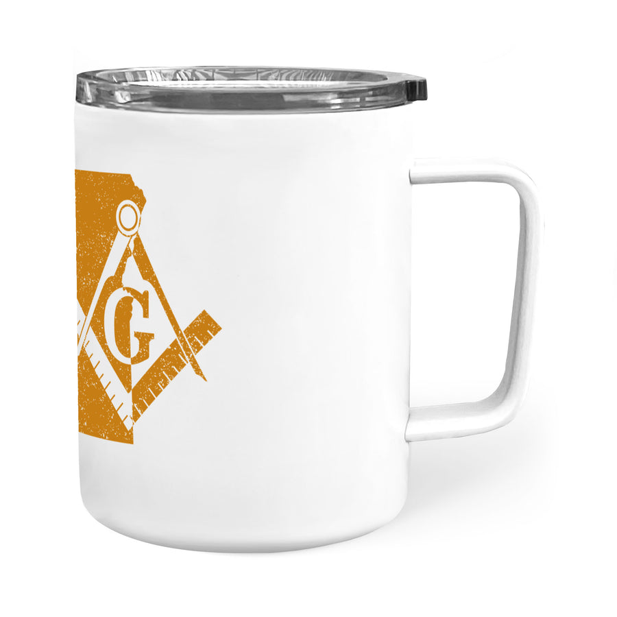 Oregon square & compass freemason symbol state map - Insulated Mug