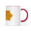 Iowa square & compass freemason symbol state map - Accent Mug