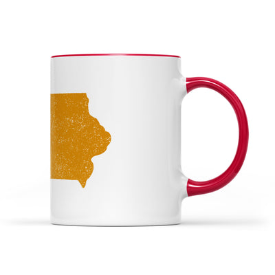 Iowa square & compass freemason symbol state map - Accent Mug