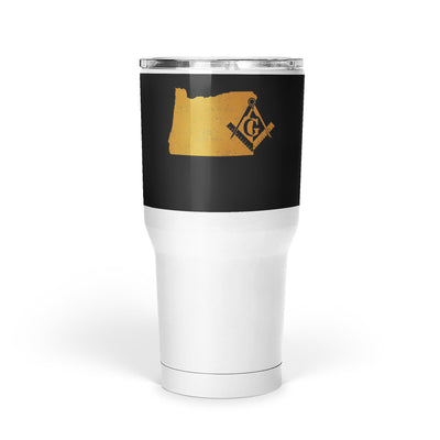 Oregon Square & Compass Freemason symbol state map - Large Tumbler