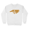 North Carolina Freemason State Map Square & Compass Symbol - Sweatshirt