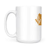 Pennsylvania square & compass freemason symbol state map - White Mug