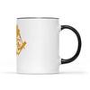 Maine square & compass freemason symbol state map - Accent Mug