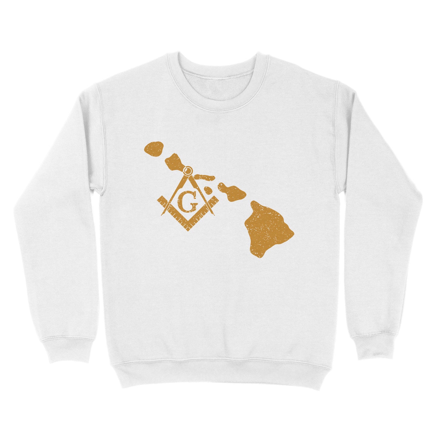 Hawaii Freemason State Map Square & Compass Symbol - Sweatshirt