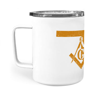 Oklahoma square & compass freemason symbol state map - Insulated Mug