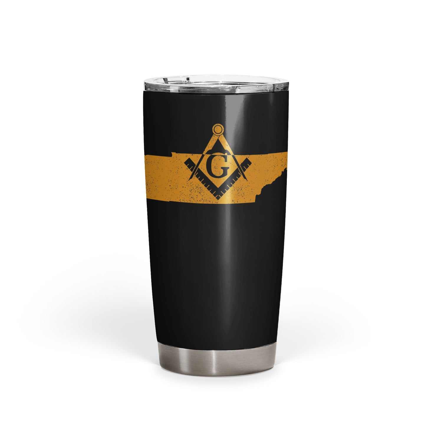 Tennessee Square & Compass Freemason symbol state map - 20oz Fat Tumbler