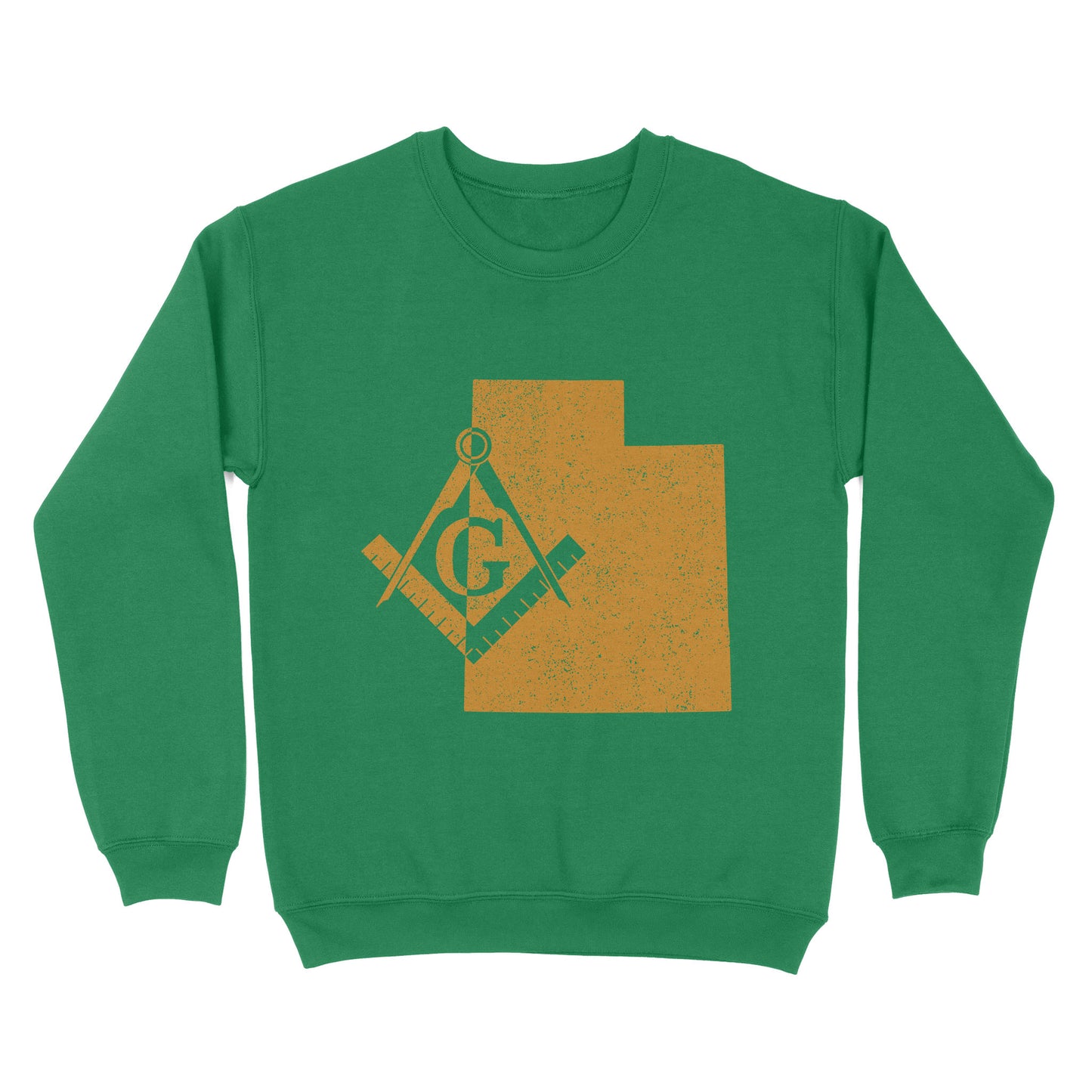 Utah Freemason State Map Square & Compass Symbol - Sweatshirt