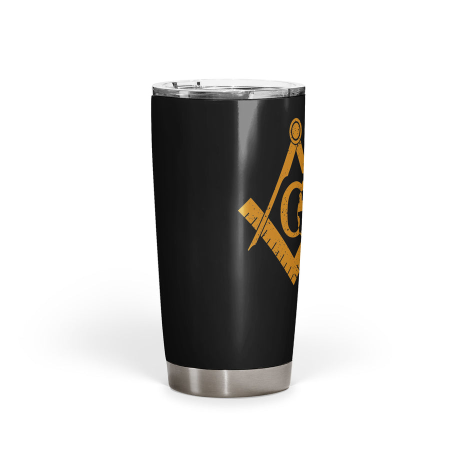 Illinois Square & Compass Freemason symbol state map - 20oz Fat Tumbler