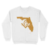 Florida Freemason State Map Square & Compass Symbol - Sweatshirt