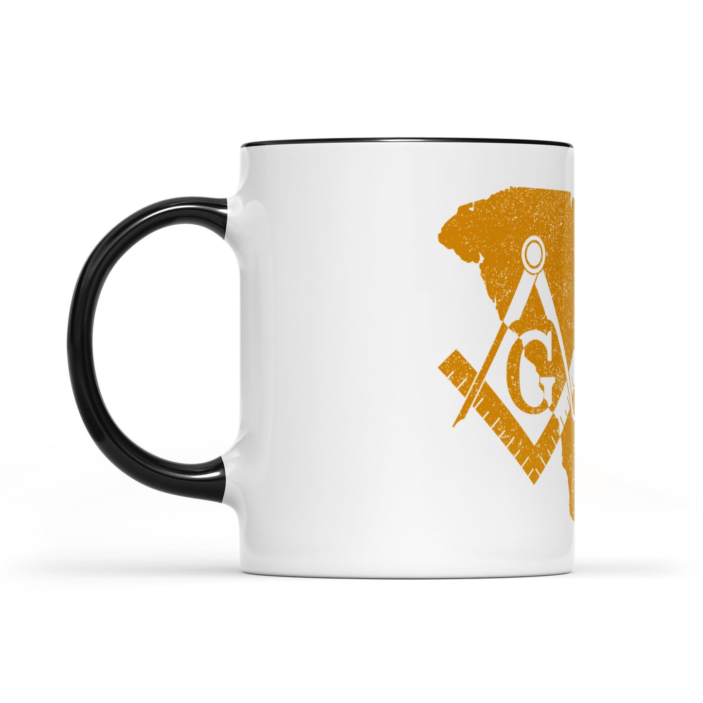 South Carolina square & compass freemason symbol state map - Accent Mug