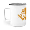 Louisiana square & compass freemason symbol state map - Insulated Mug