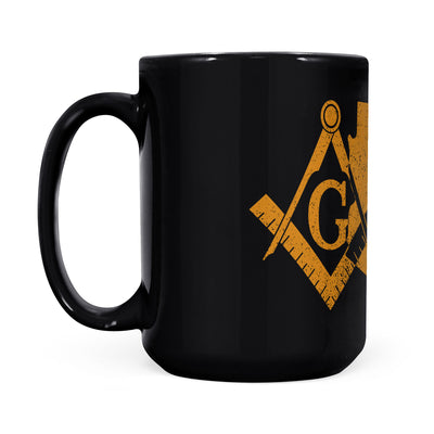 Arizona square & compass freemason symbol state map - Black Mug