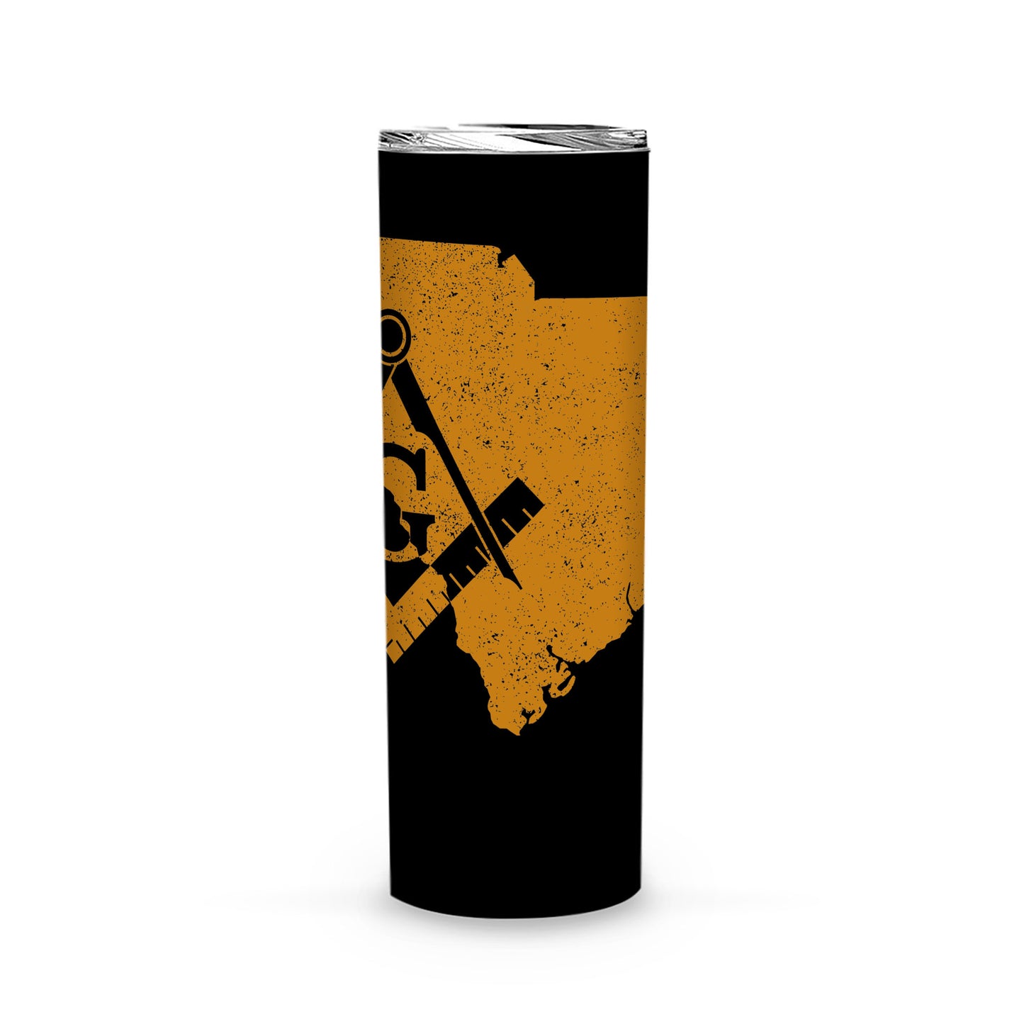 South Carolina Square & Compass Freemason symbol state map -Skinny Tumbler