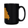 Missouri square & compass freemason symbol state map - Black Mug