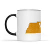 Tennessee square & compass freemason symbol state map - Accent Mug