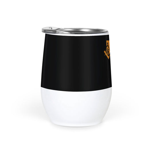 Montana Square & Compass Freemason symbol state map - Wine Tumbler