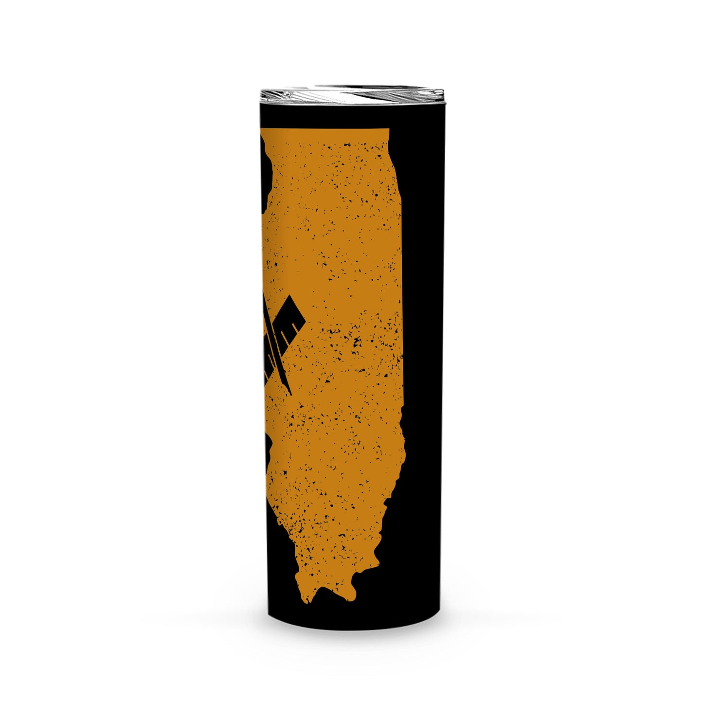 Illinois Square & Compass Freemason symbol state map -Skinny Tumbler