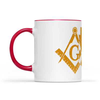 Arizona square & compass freemason symbol state map - Accent Mug