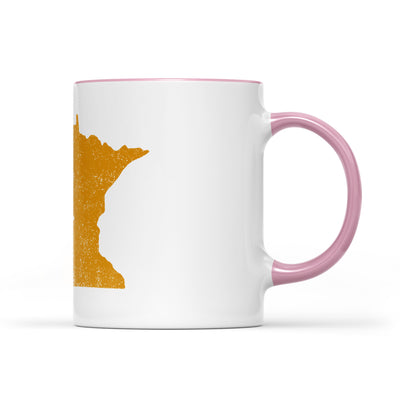 Minnesota square & compass freemason symbol state map - Accent Mug