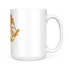 Maine square & compass freemason symbol state map - White Mug