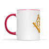 Mississippi square & compass freemason symbol state map - Accent Mug