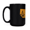 Nebraska square & compass freemason symbol state map - Black Mug