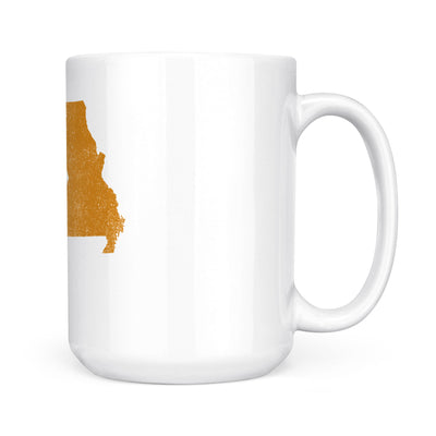 Missouri square & compass freemason symbol state map - White Mug