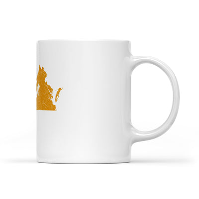 Virginia square & compass freemason symbol state map - White Mug