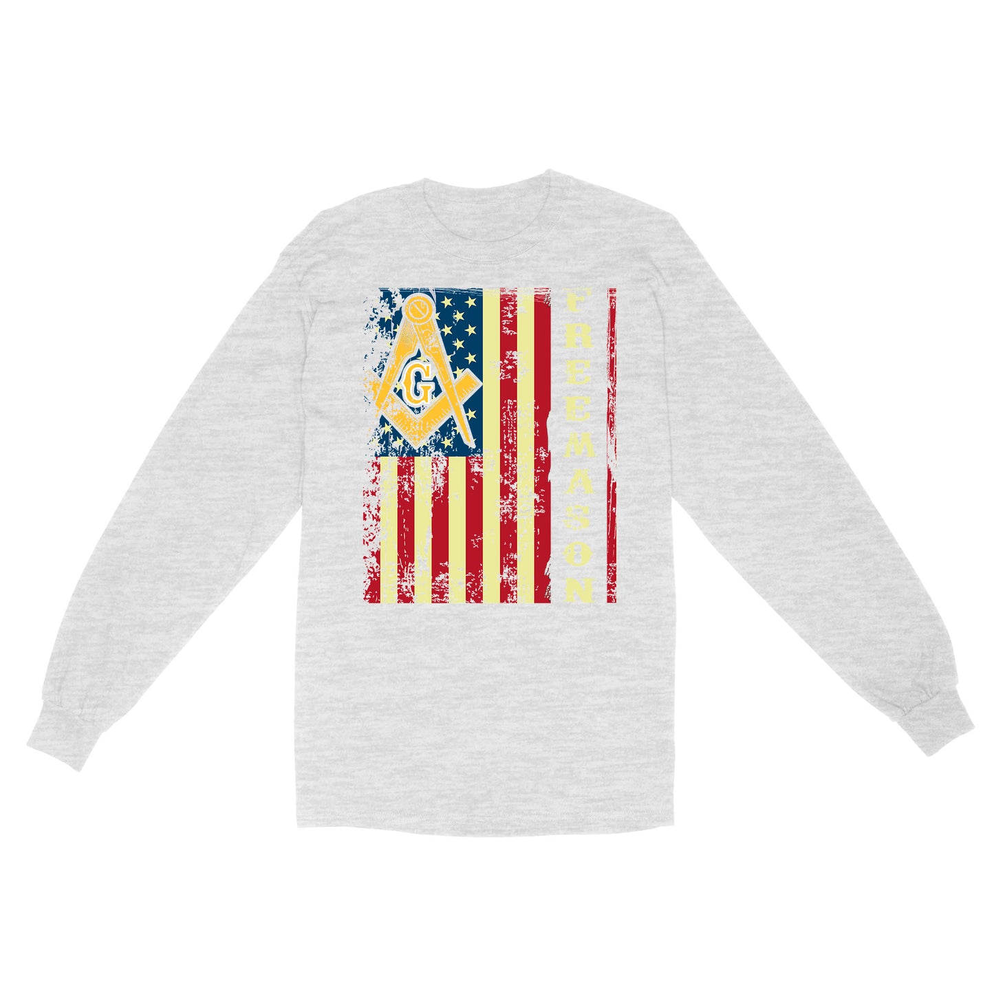 American Flag Freemason - Long Sleeve