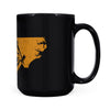 North Carolina square & compass freemason symbol state map - Black Mug