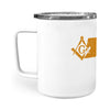 Massachusetts square & compass freemason symbol state map - Insulated Mug