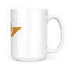 Tennessee square & compass freemason symbol state map - White Mug