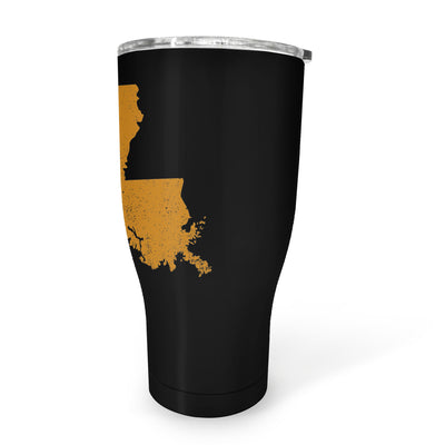 Louisiana Square & Compass Freemason symbol state map - 30oz Fat Tumbler