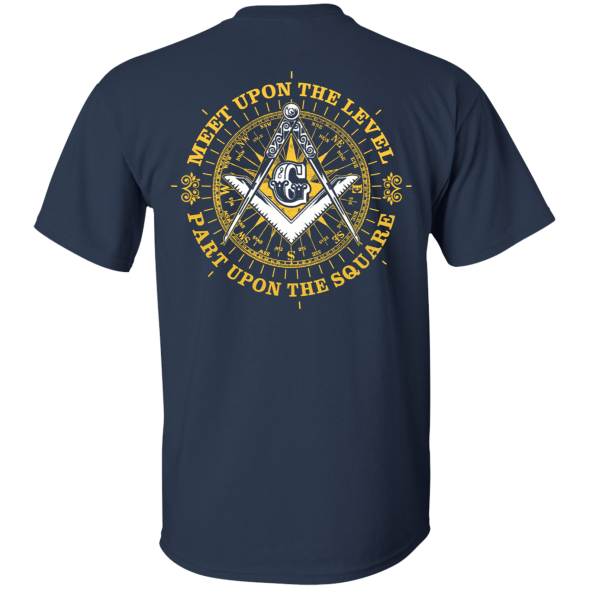 Meet Upon The Level Freemason Square & Compass Symbol