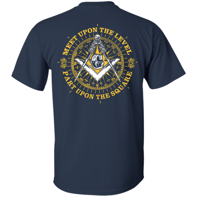 Meet Upon The Level Freemason Square & Compass Symbol