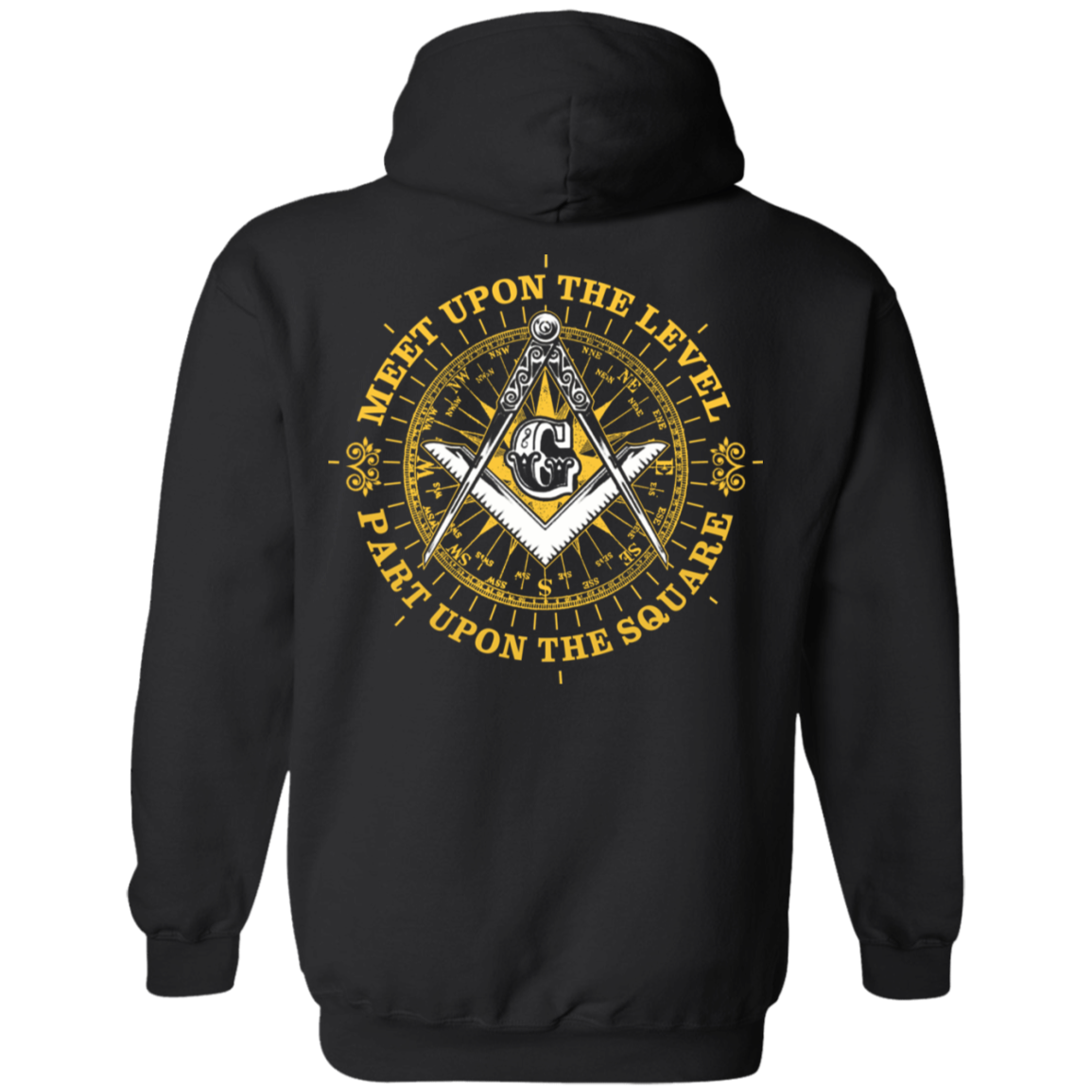 Meet Upon The Level Freemason Square & Compass Symbol