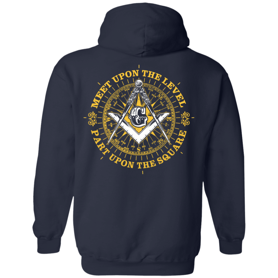 Meet Upon The Level Freemason Square & Compass Symbol