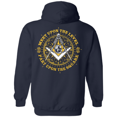 Meet Upon The Level Freemason Square & Compass Symbol