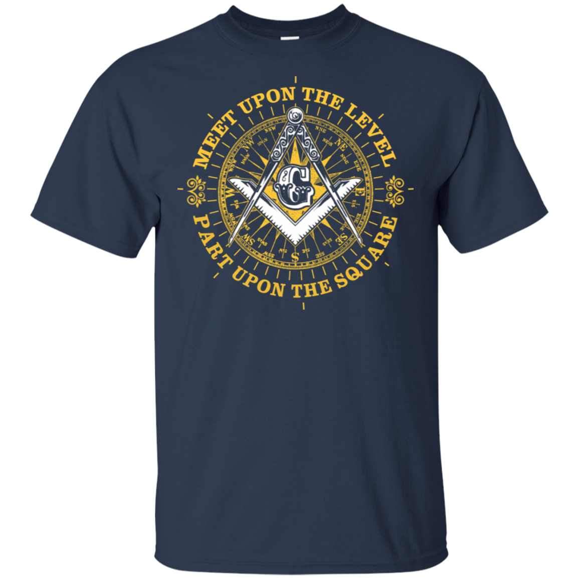 Meet Upon The Level Freemason Square & Compass Symbol