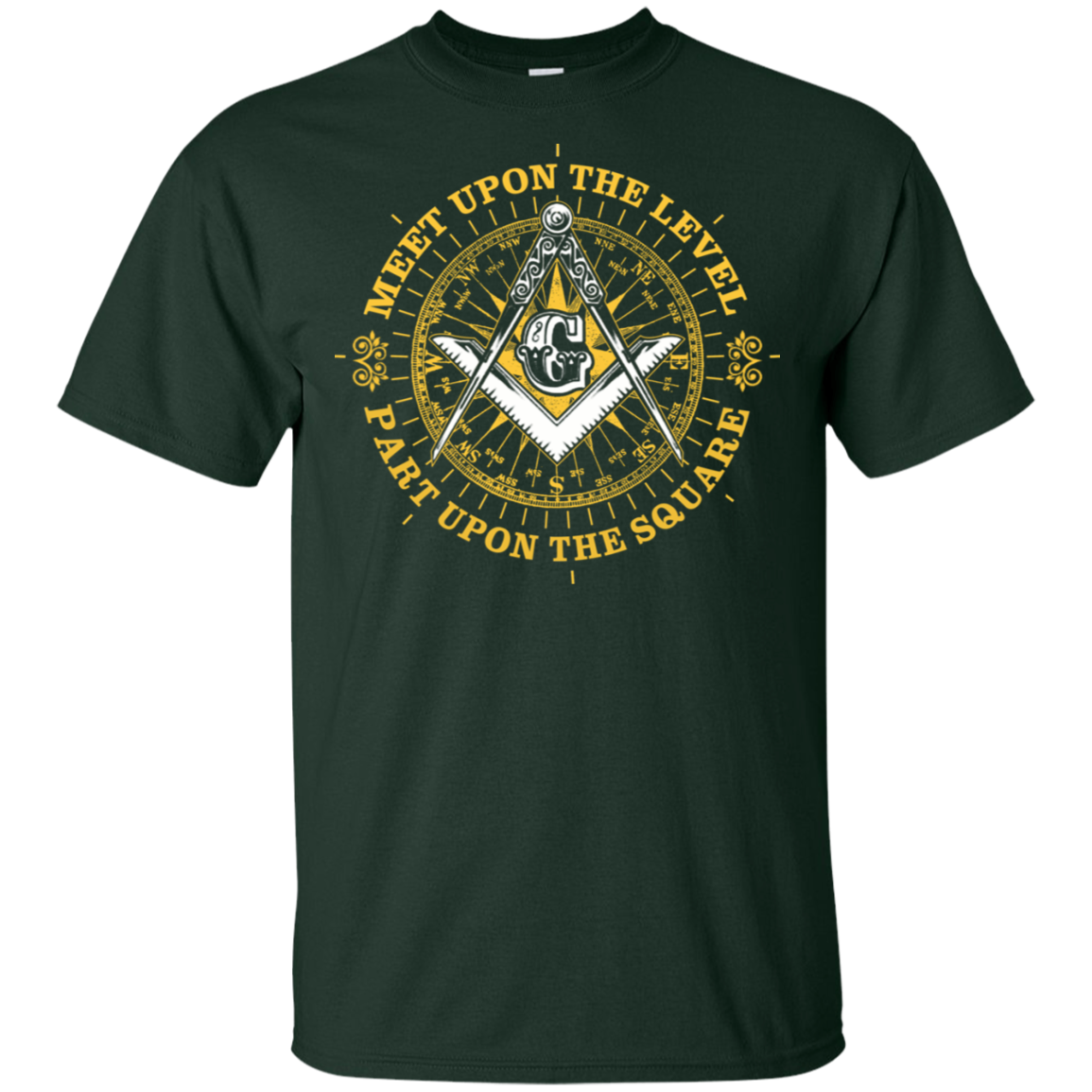 Meet Upon The Level Freemason Square & Compass Symbol